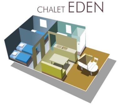 Chalet Eden Sunday/Sunday (27 m²) - n°45 to 50 — 2