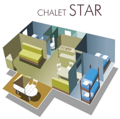 Chalet STAR Sunday/Sunday 3 bedrooms (45 m²) - n°22 to 27 — 3