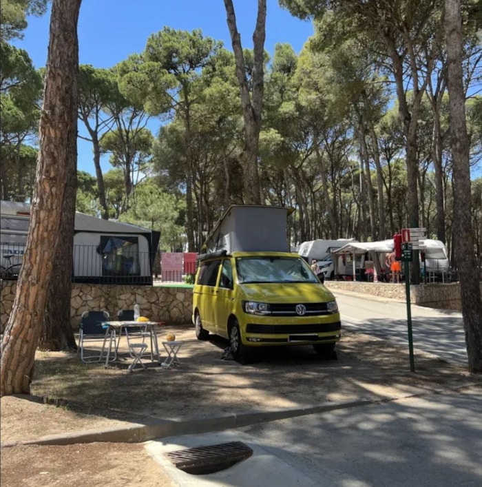 Emplacement Standard Tente (40-55M2): Voiture + Tente + Électricité