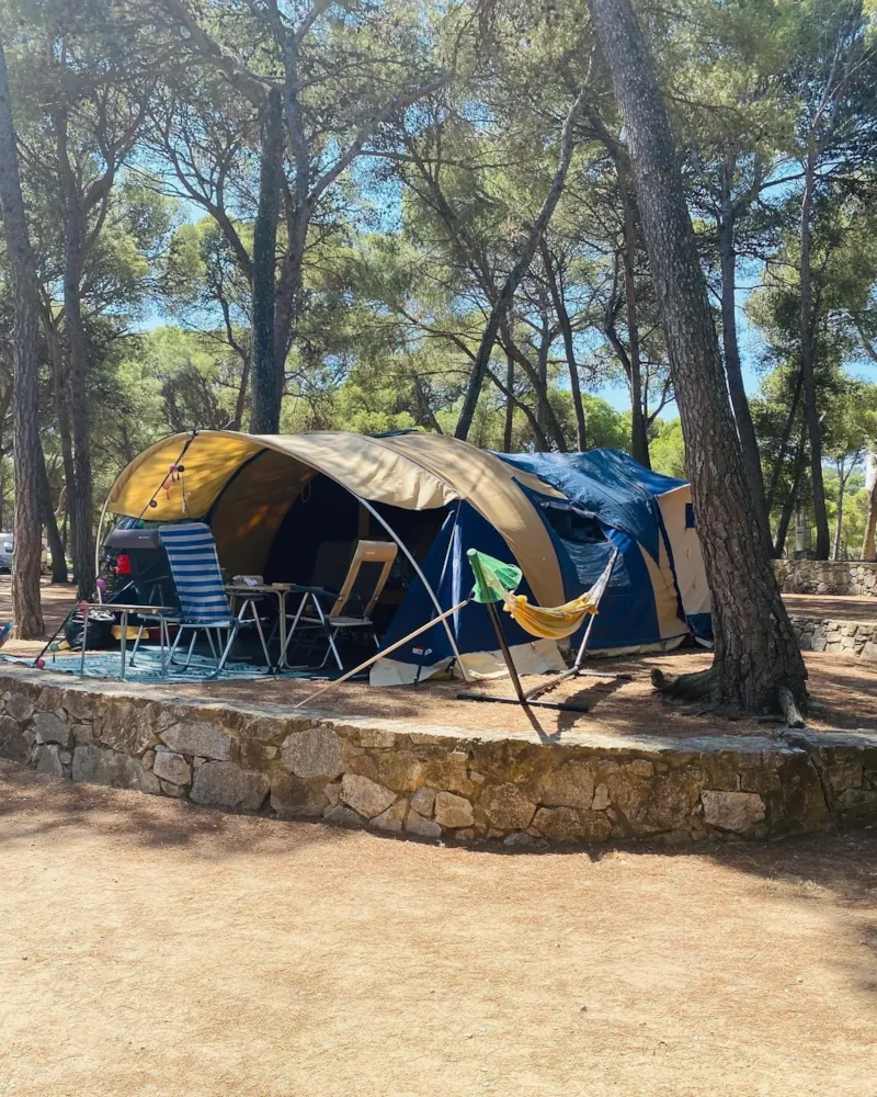 Emplacement Standard Tente (40-55M2): Voiture + Tente + Électricité