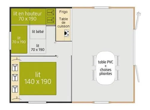 Chalet Bois Tithome 2 Chambres