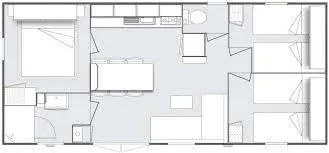 Mobil Home Premium 3 Chambres 6 Personnes