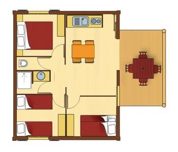Chalet Cherry 35M² 3 Chambres
