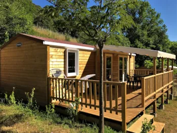 Mietunterkunft - Cottage Amarena - 34 M² - 3 Schlafzimmer - - Camping Les Cerisiers du Jaur