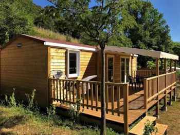 Mietunterkunft - Cottage Cerise 38 M² - 3 Schlafzimmer - 2 Bäder - Camping Les Cerisiers du Jaur