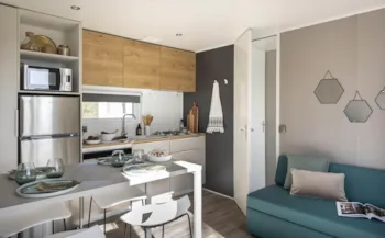 Mietunterkunft - Premium - La Montagne Noire - 33 M2 - 2 Schlafzimmer - 2 Badezimmer - - Camping Les Cerisiers du Jaur