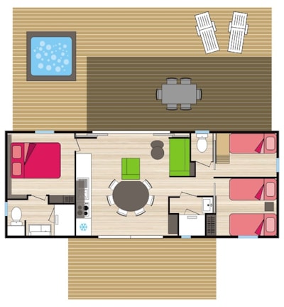 Premium - Le Caroux - 40 m2 - 3 bedrooms - 2 bathrooms - spa - Sunday — 7