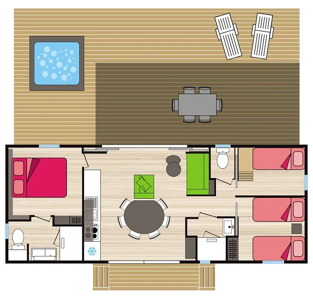 Premium - Le Caroux - 40 M2 - 3 Ch - 2 Sdb - Spa -