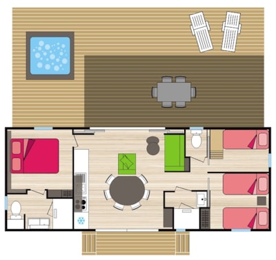 Premium - Le Caroux - 40 m2 - 3 bedrooms - 2 bathrooms - spa - Sunday — 8