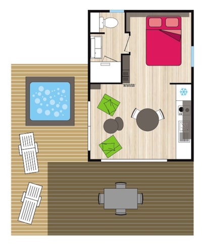 Premium - Le Somail - 21 m2 - 1 bedroom - 1 bathroom - spa - Sunday