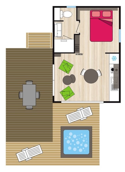 Premium - Le Somail - 21 m2 - 1 bedroom - 1 bathroom - spa - Sunday
