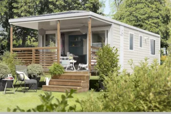 Mietunterkunft - Mobilheim Premium 26M² 2 Zimmer - Überdachte Terrasse + Spüllmachine - Flower Camping des Vallées