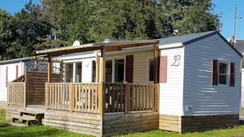 Mietunterkunft - Mobilheim Standard 29M²- 2 Zimmer + Überdachte Terrasse - Flower Camping des Vallées
