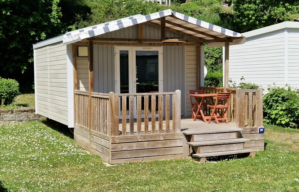 Location - Mobil-Home Confort 18M² 1 Chambre - Terrasse Couverte - Flower Camping des Vallées