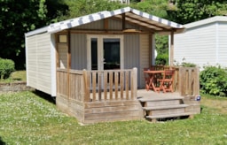 Location - Mobil-Home Confort 18M² 1 Chambre - Terrasse Couverte - Flower Camping des Vallées