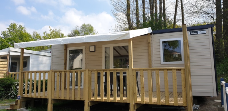 Mobil-Home Confort 28m² 2 chambres avec terrasse couverte