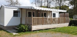 Location - Mobil-Home Premium 40M² - 4 Chambres Avec Terrasse Couverte Et Lave-Vaisselle - Flower Camping des Vallées
