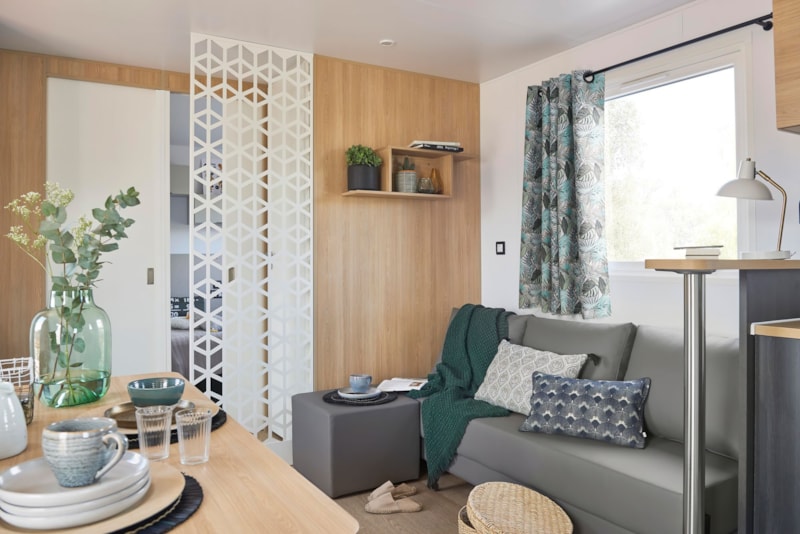 Mobil-home PREMIUM 32m² - 3 chambres avec terrasse couverte et lave-vaiselle