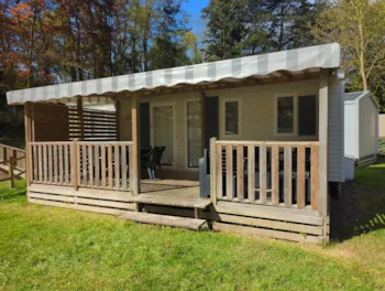 Mietunterkunft - Mobilheim Premium 35M² 3 Schlafzimmer + Überdachte Terrasse + Spüllmachine - Flower Camping des Vallées
