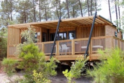 Mietunterkunft - Hütte Badiane 3 Schlafzimmer 2 Badezimmer Premium - Camping Sandaya Soustons Village