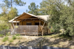 Mietunterkunft - Lodge Safari 2 Schlafzimmer**** - Camping Sandaya Soustons Village