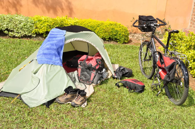 Platz für 2 Personen im Zelt - Anreise mit Fahrrad, Motorrad, Kanu oder zu Fuß