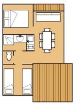 Chalet Durance Privilège with sanitary