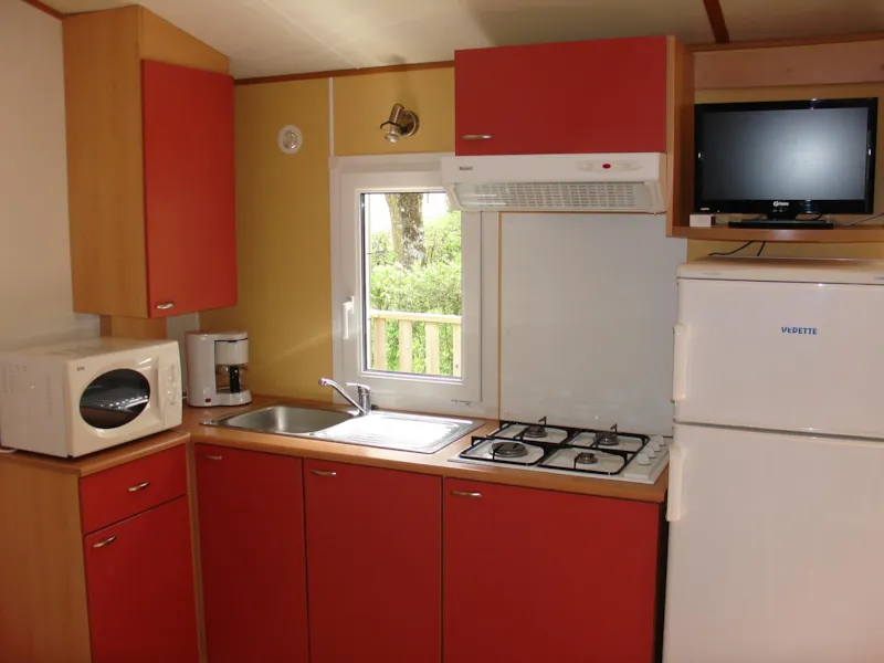 Mobil-Home Cosy-Clim 2 Chambres (Climatisation - Tv - Terrasse 12M² - Superficie 28M²)