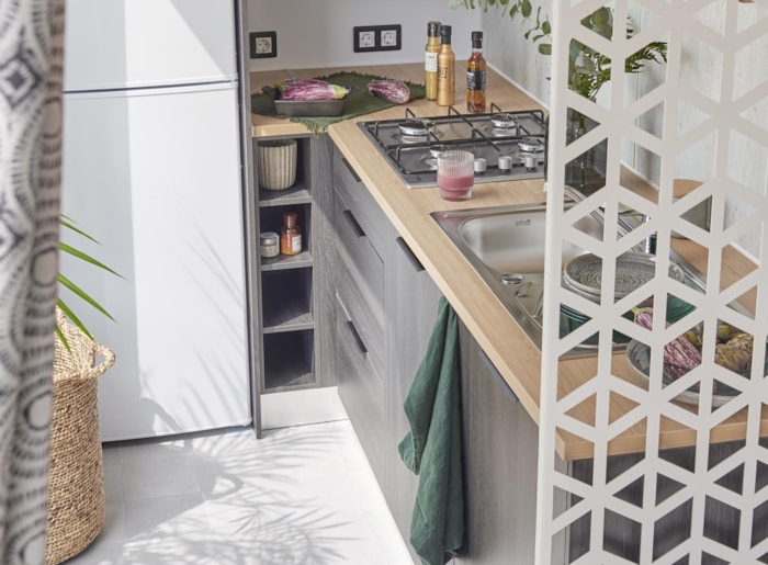 M-Home Luxe 3 Chambres (Clim - Lave-Vaisselle - Tv - Terrasse Couverte 17M² - Superficie 34M²)