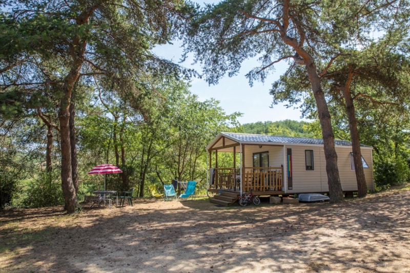 Mobilheim 2 zimmers 24m² babyspezial, klimaanlage, bedeckter terrasse