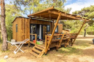 Locatif - Mobil-home 2 chambres 26m², climatisation, terrasse couverte - Domaine la Garenne