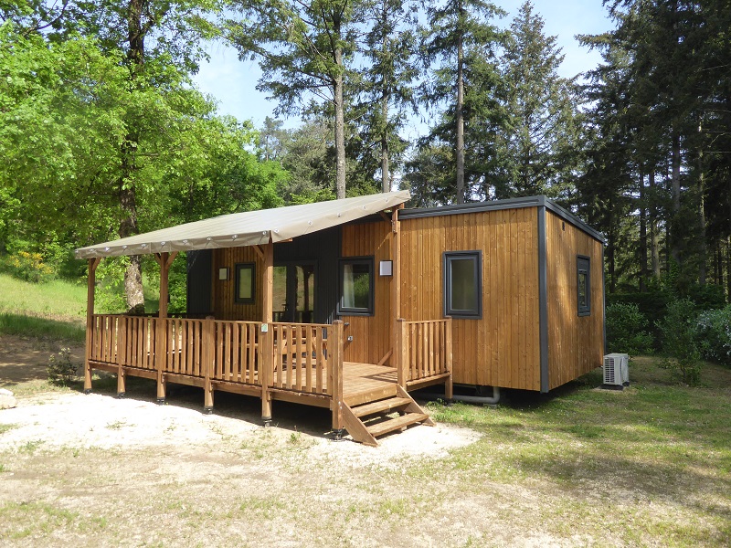 Location - Mobil Home 2 Chambres 35M², Climatisation, Terrasse Couverte - Camping Domaine la Garenne
