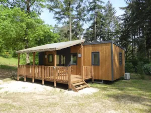 Locatif - Mobil home 2 chambres 35m², climatisation, terrasse couverte - Domaine la Garenne