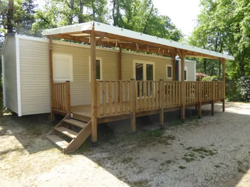 Accommodation - Mobil Home 4 Rooms 40M², 2 Bathrooms, Air-Conditioning, Covered Terrace - image n°8 - Domaine la Garenne