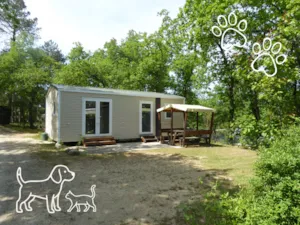 Locatif - 4 pattes! Mobile home 2 chambres - 30m2 - terrasse dallée - Domaine la Garenne