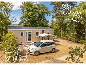 Locatif - 4 pattes : Mobile home 3 chambres - 35m2 - terrasse dallée. - Domaine la Garenne
