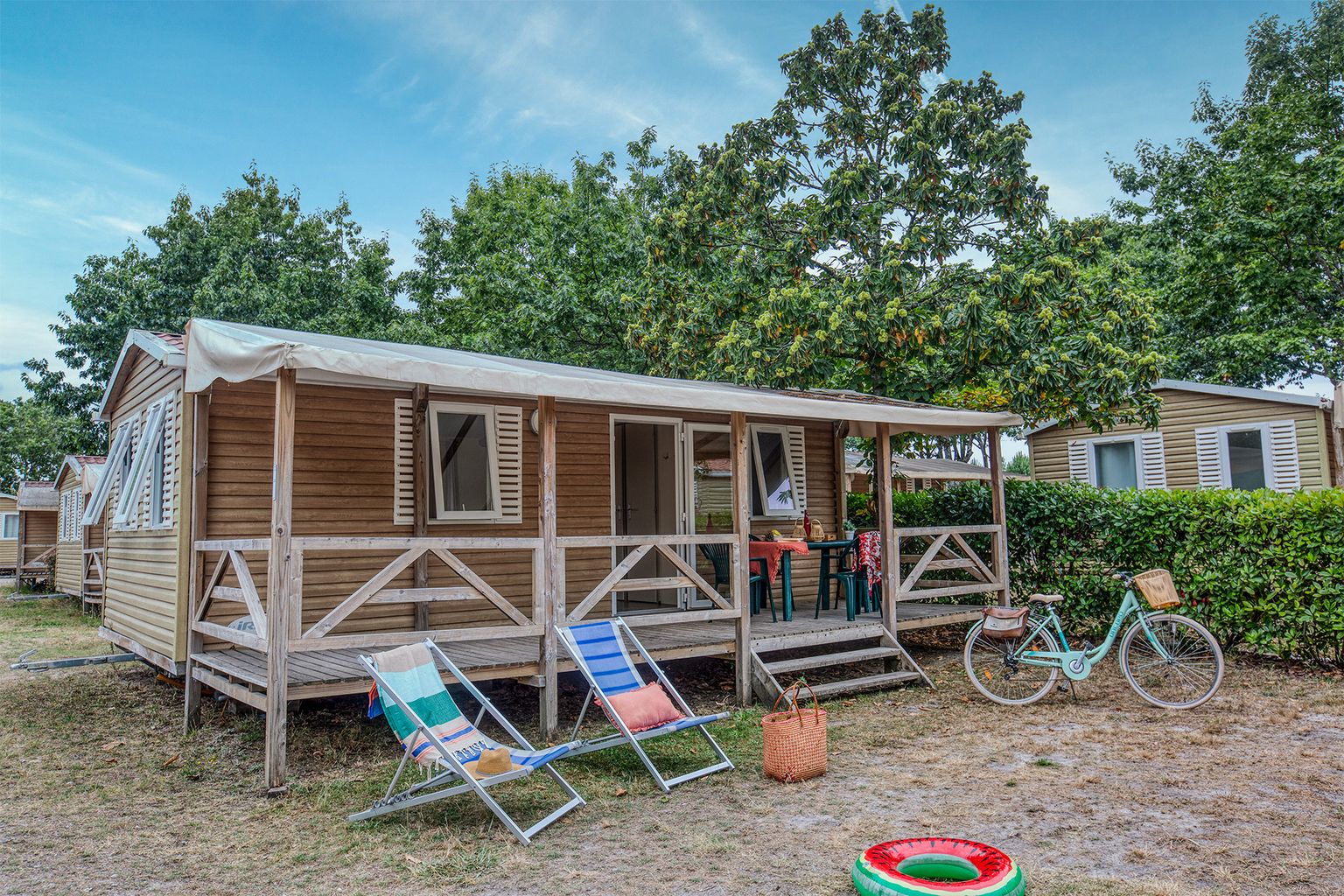 Location - Cottage 2 Chambres *** - Camping Sandaya Le Lac de Sanguinet