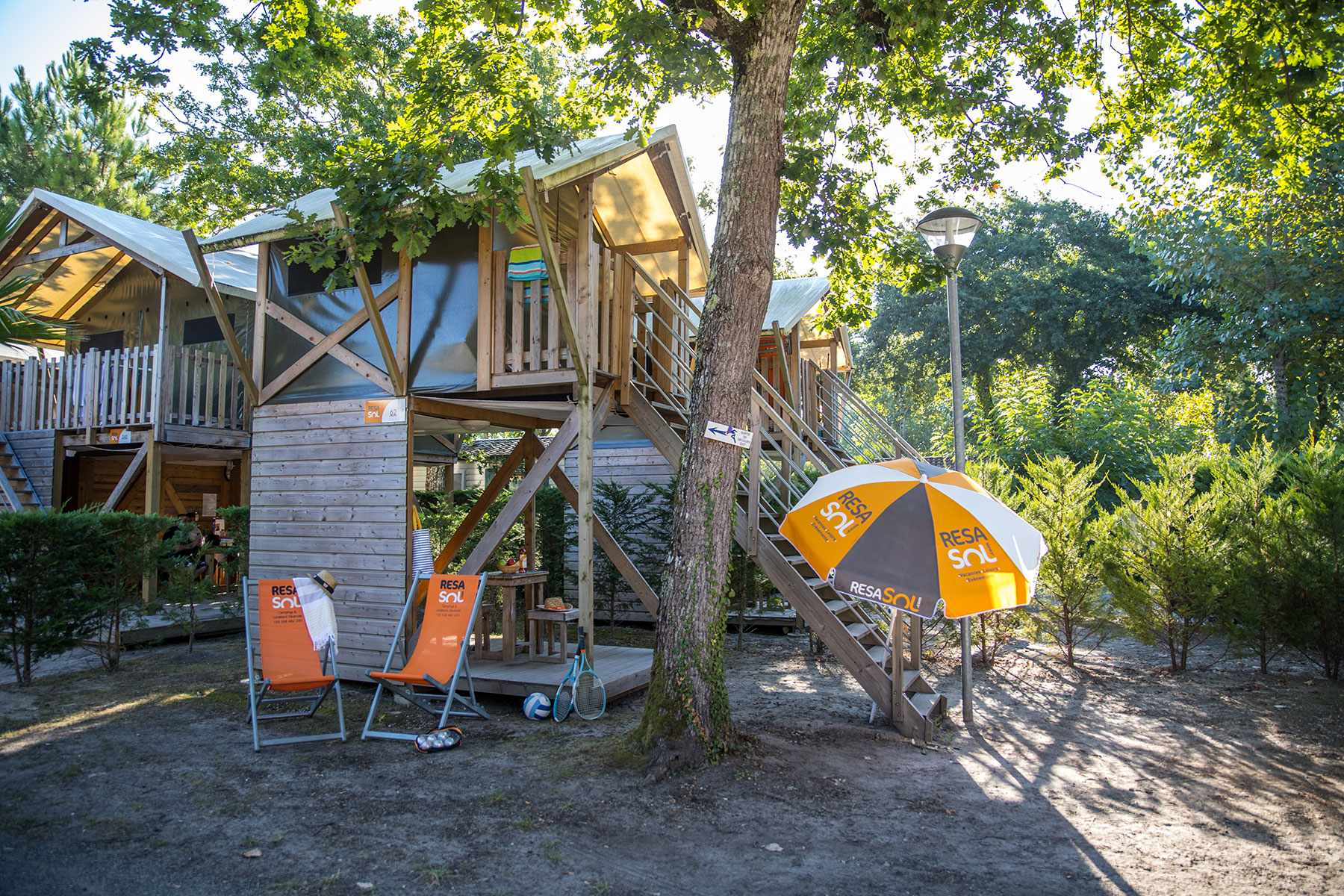 Location - Tente Lodge Perchee 2P - Camping Lou Pignada