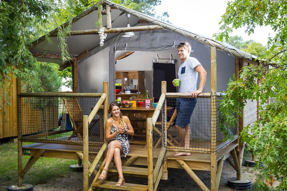 Accommodation - Safari Lodge 2 Bedrooms 23 M² - Camping Sunêlia Les Oyats