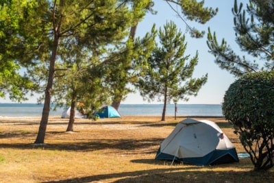 Pitch for tent only with electricity – Pedestrian Lake View 1st row / S — 2