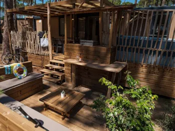 Mietunterkunft - Lodge Premium Dune & Jacuzzi 6P - Camping Le Vieux Port Resort & Spa