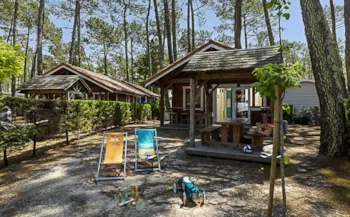 Mietunterkunft - Chalet Bois 4/5P - Camping Le Vieux Port Resort & Spa