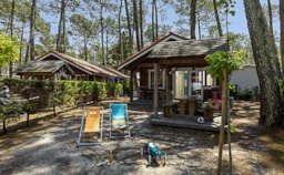 Accommodation - Chalet Bois 4/5P - Camping Le Vieux Port Resort & Spa