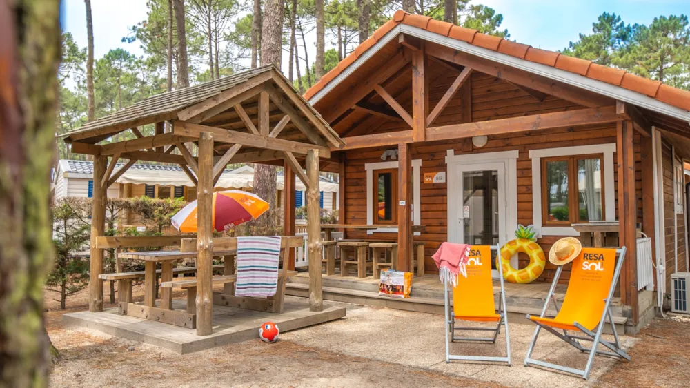Location - Chalet Bois 4/5P - Camping Le Vieux Port Resort & Spa