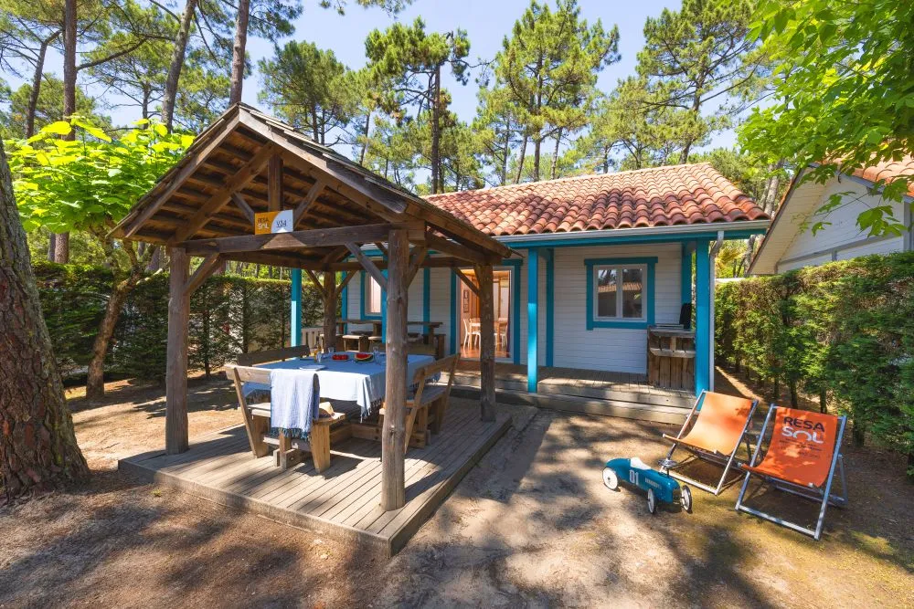 Location - Chalet Bois 8P - Camping Le Vieux Port Resort & Spa