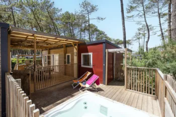 Mietunterkunft - Cottage Premium - Jacuzzi® 10P - Camping Le Vieux Port Resort & Spa