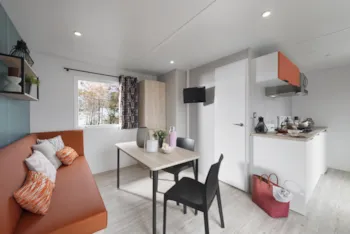 Mietunterkunft - Mobil Home Family 2+ Air Conditionning - 2 Zimmer (Max : 4 Erwachsene + 2 Kinder) - Camping Les Rives du Loup