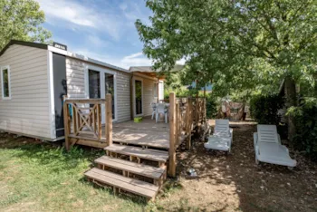 Mietunterkunft - Mobilheim St Guiral Confort 30M² (2 Zimmer) + Halbüberdachte Terrasse 20M² + Tv + Clim - Camping La Dourbie