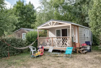 Mietunterkunft - Mobilheim Templiers Confort 30M² (2 Zimmer) + Überdachte Terrasse 6M² + Tv + Clim - Camping La Dourbie