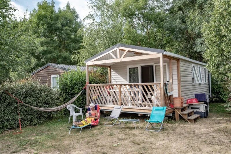 Mobil Home Templiers Confort 30M² (2 Chambres) + Climatisation + Terrasse Couverte 6M² + Tv